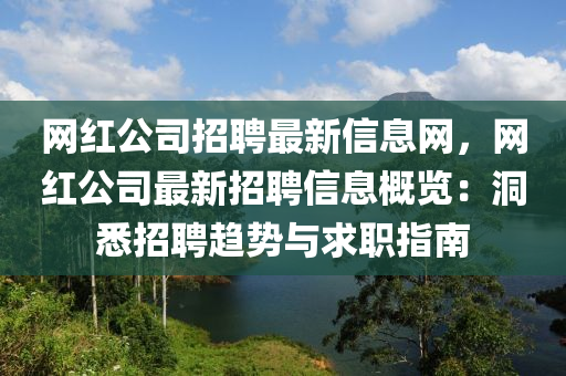 網(wǎng)紅公司招聘最新信息網(wǎng)，網(wǎng)紅公司最新招聘信息概覽：洞悉招聘趨勢與求職指南