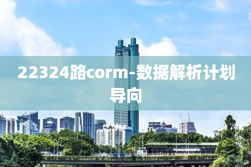 22324路corm-數(shù)據(jù)解析計(jì)劃導(dǎo)向