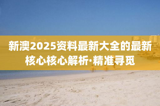 新澳2025資料最新大全的最新核心核心解析·精準(zhǔn)尋覓