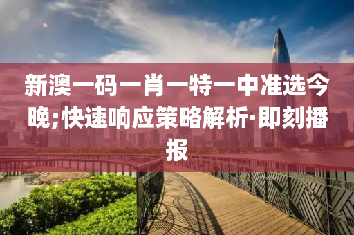 新澳一碼一肖一特一中準(zhǔn)選今晚;快速響應(yīng)策略解析·即刻播報(bào)