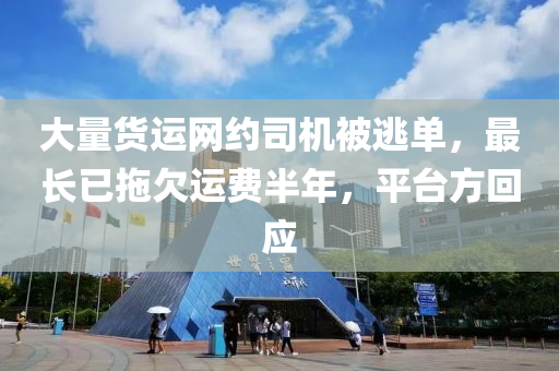 大量貨運網約司機被逃單，最長已拖欠運費半年，平臺方回應