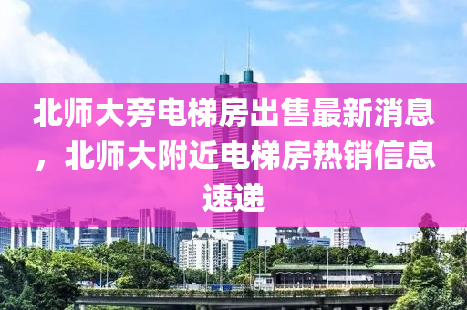 北師大旁電梯房出售最新消息，北師大附近電梯房熱銷信息速遞