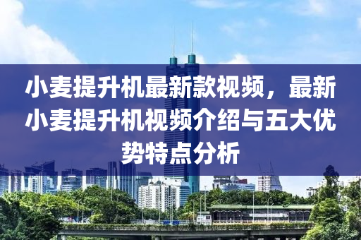 小麥提升機(jī)最新款視頻，最新小麥提升機(jī)視頻介紹與五大優(yōu)勢特點(diǎn)分析