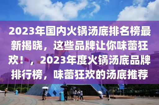 2023年國(guó)內(nèi)火鍋湯底排名榜最新揭曉，這些品牌讓你味蕾狂歡！，2023年度火鍋湯底品牌排行榜，味蕾狂歡的湯底推薦