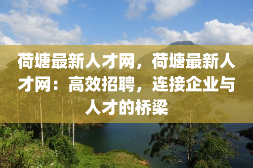 荷塘最新人才網(wǎng)，荷塘最新人才網(wǎng)：高效招聘，連接企業(yè)與人才的橋梁