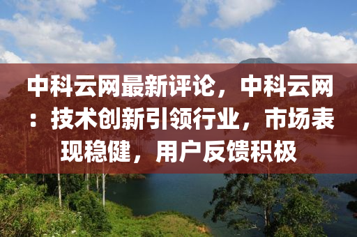 中科云網(wǎng)最新評論，中科云網(wǎng)：技術創(chuàng)新引領行業(yè)，市場表現(xiàn)穩(wěn)健，用戶反饋積極