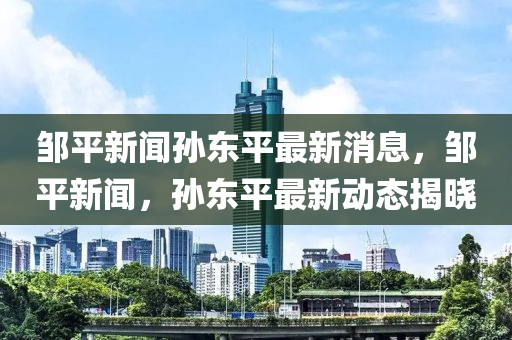 鄒平新聞孫東平最新消息，鄒平新聞，孫東平最新動態(tài)揭曉