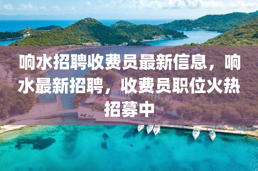 響水招聘收費員最新信息，響水最新招聘，收費員職位火熱招募中