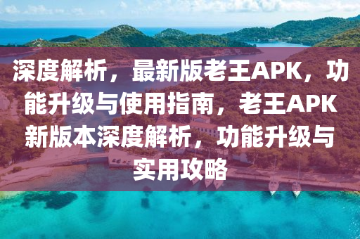 深度解析，最新版老王APK，功能升級(jí)與使用指南，老王APK新版本深度解析，功能升級(jí)與實(shí)用攻略