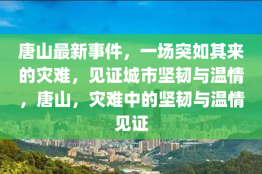 唐山最新事件，一場突如其來的災(zāi)難，見證城市堅韌與溫情，唐山，災(zāi)難中的堅韌與溫情見證