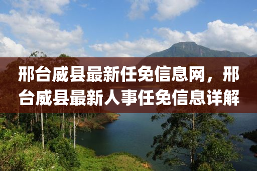 邢臺(tái)威縣最新任免信息網(wǎng)，邢臺(tái)威縣最新人事任免信息詳解