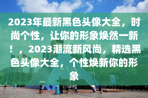 2023年最新黑色頭像大全，時(shí)尚個(gè)性，讓你的形象煥然一新！，2023潮流新風(fēng)尚，精選黑色頭像大全，個(gè)性煥新你的形象