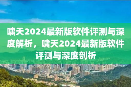 嘯天2024最新版軟件評測與深度解析，嘯天2024最新版軟件評測與深度剖析