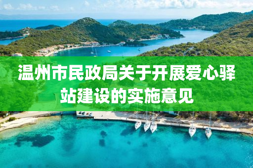 溫州市民政局關(guān)于開展愛心驛站建設(shè)的實施意見