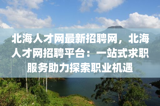 北海人才網(wǎng)最新招聘網(wǎng)，北海人才網(wǎng)招聘平臺：一站式求職服務(wù)助力探索職業(yè)機(jī)遇