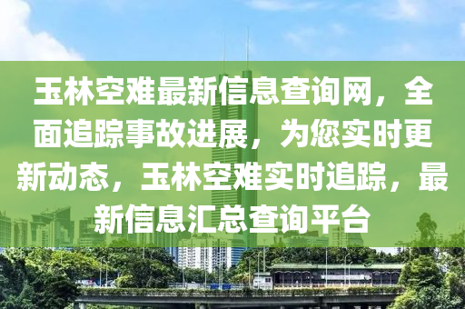 玉林空難最新信息查詢網(wǎng)，全面追蹤事故進展，為您實時更新動態(tài)，玉林空難實時追蹤，最新信息匯總查詢平臺