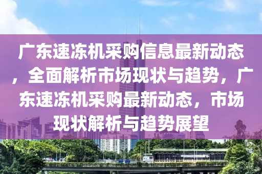 廣東速凍機(jī)采購信息最新動態(tài)，全面解析市場現(xiàn)狀與趨勢，廣東速凍機(jī)采購最新動態(tài)，市場現(xiàn)狀解析與趨勢展望