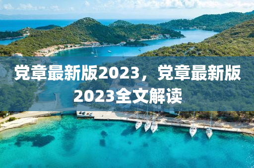 黨章最新版2023，黨章最新版2023全文解讀