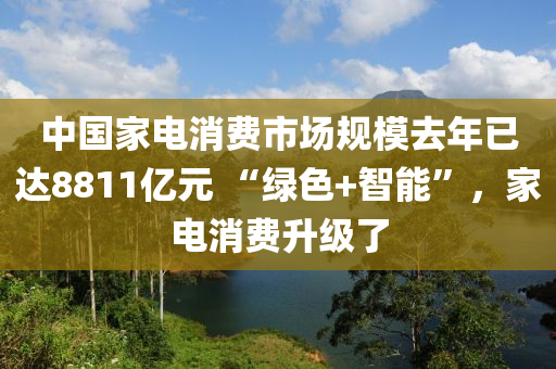 中國家電消費(fèi)市場規(guī)模去年已達(dá)8811億元 “綠色+智能”，家電消費(fèi)升級(jí)了