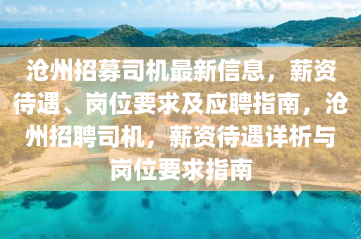 滄州招募司機最新信息，薪資待遇、崗位要求及應(yīng)聘指南，滄州招聘司機，薪資待遇詳析與崗位要求指南