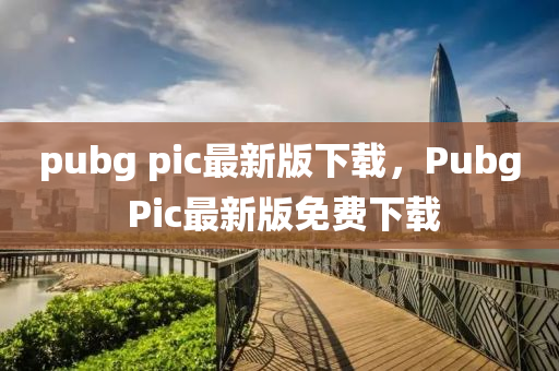 pubg pic最新版下載，Pubg Pic最新版免費(fèi)下載