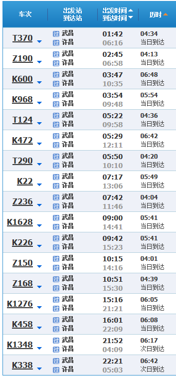 2024濟南到許昌火車站時刻表查詢，從濟南到許昌高鐵火車最新消息